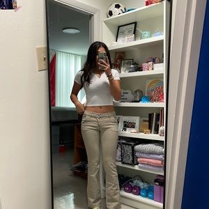 Low Rise Flare Khakis